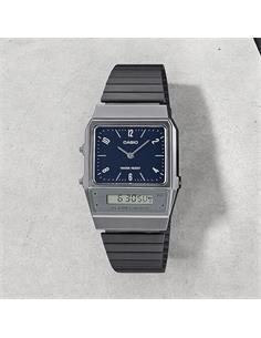 CASIO COLECCION AQ-800E-2AEF Reloj Analogico/Digtial Correa Acero Inox Negra Cronometro,Fecha,Resit