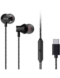 AIWA Auricular Estereo Conector Tipo C Con Microfono Negro/Rojo