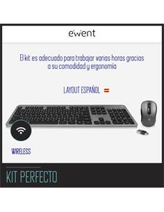 EWENT Teclado+Raton Inalambrico  Usb A/Tipo C EW3272