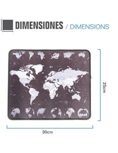 IGGUAL Alfombrilla Raton 30x25Cms Mapamundi