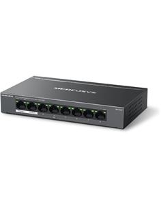 MERCUSYS MS108GP Switch Ethernet 8 Puertos con 7 Puertos+  PoE 1000Mbps 65W LARGO ALCANCE 250M