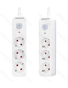AIGOSTAR Regleta 3 Enchufes Schucko Con Interruptor 3680W 1.5Mtrs Blanco 3G1.5MM