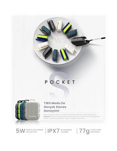 HIFUTURE Altavoz Bluetooth Pocket S Blanco 5W