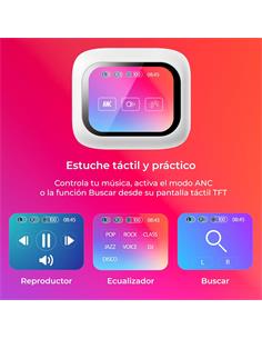 KSIX Auricular Inalambrico VISION Con Pantalla Y Cancelacion De Ruido Blanco