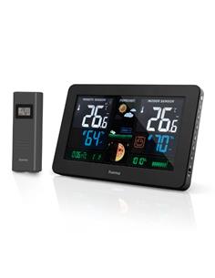 HAMA Estacion Meteorologica Temperatura Interior Exterior, Fase Lunar,Usb Para Cargar Movil 186380