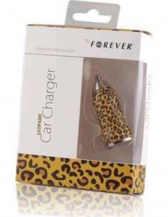 FOREVER Cargador Coche Usb 1Amp Diseño Leoprado