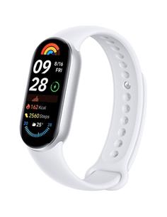 XIAOMI Pulsera Actividad MI Smart BAND 9 Plata Monitor Sueño, Ritmo Cardiaco, Resistente al Agua