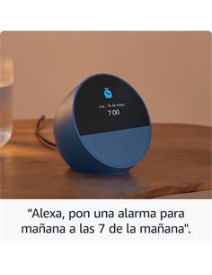 AMAZON Altavoz Bluetooth Echo Spot 2024 Con Pantalla Azul,Alexa Integrado,Manos Libres,Wifi