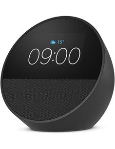 AMAZON Altavoz Bluetooth Echo Spot 2024 Con Pantalla Negro, Alexa Integrado,Manos Libres,Wifi