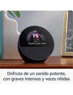 AMAZON Altavoz Bluetooth Echo Spot 2024 Con Pantalla Negro, Alexa Integrado,Manos Libres,Wifi
