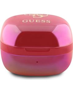 GUESS Auricular Bluetooth Boton Con BAse Cargadora Con Logo Rosa GUTWSJ144ESF