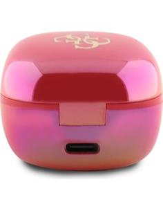 GUESS Auricular Bluetooth Boton Con BAse Cargadora Con Logo Rosa GUTWSJ144ESF