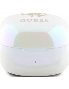 GUESS Auricular Bluetooth Boton Con BAse Cargadora Con Logo Blanco GUTWSJ144ESH
