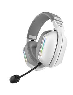 COOLSOUND Auricular de Casco Gaming Bluetooth y Cable Jack GII RGB, PC Nintendo Switch CS0266 Blanco