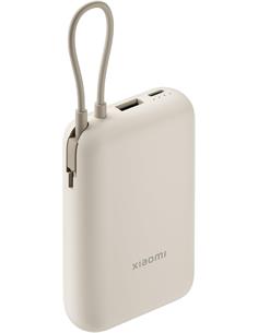 XIAOMI Bateria Externa Portatil 10000mAh Cable Integrado Tipo C Blanca 22.5W