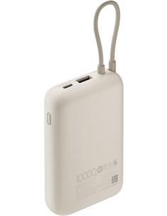 XIAOMI Bateria Externa Portatil 10000mAh Cable Integrado Tipo C Blanca 22.5W