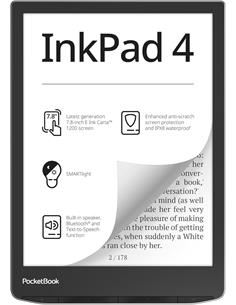 POCKETBOOK Libro Electronico InkPad 4 7.8",Pantalla Tactil ,Wifi,Bluetooth,,Luz Frontal,32Gb Plata
