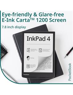 POCKETBOOK Libro Electronico InkPad 4 7.8",Pantalla Tactil ,Wifi,Bluetooth,,Luz Frontal,32Gb Plata