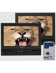 NEVIR Reproductor DVD Portatil Con Doble Pantalla 10.1" NVR-2778DVD-PDCU Con Mando