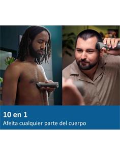 PHILIPS Kit 10 En 1 Afeitadora de Barba Cuerpo Y Cortapelo Series 5 MG5920/15 Recargable Lavable