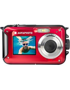 AGFA Camara Digital Compact Cam WP8000 24Mpx, Sumergible Hasta 3mtrs Rojo C/Funda Regalo