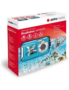 AGFA Camara Digital Compact Cam WP8000 24Mpx, Sumergible Hasta 3mtrs Rojo C/Funda Regalo