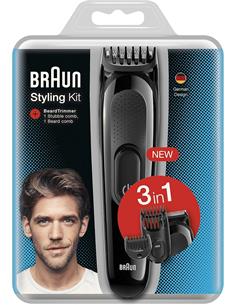 BRAUN Afeitadora 3 En 1 Styling Kit Negro Con Accesorios SK2000