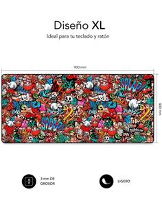 SUBBLIM Alfombrilla Raton GRAFFITI XL 90X40