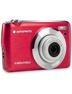 AGFAPHOTO Camara De Fotos Digital DC8200 Rojo 18Mp, Full HD Con Tarjeta 16Gb