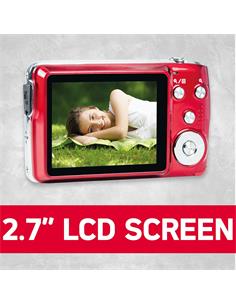 AGFAPHOTO Camara De Fotos Digital DC8200 Rojo 18Mp, Full HD Con Tarjeta 16Gb