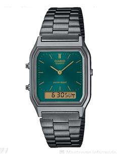 CASIO COLECCION AQ-230EGG-3AEF Reloj Digital/Analogico Correa Acero Inox Esfera Verde,Cronometro