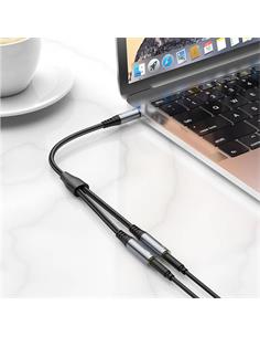 HOCO Adaptador Audio Jack 3.5/M a Micro+Audio Hembra UPA21