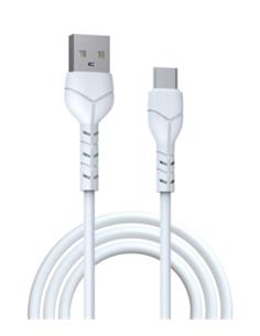 DEVIA Cable KINTONE USB-C a USB 2.1A, 1mtr Blanco