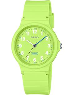 CASIO LQ-24B-3BEF Reloj Analogico, Resistente al Agua, Correa de Resina Amarillo