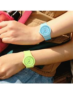 CASIO LQ-24B-3BEF Reloj Analogico, Resistente al Agua, Correa de Resina Amarillo