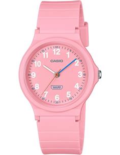 CASIO LQ-24B-4BEF Reloj Analogico, Resistente al Agua, Correa de Resina Rosa