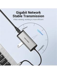 VENTION Hub 9 En 1 Tipo C/M a 2xUsb/1xTipo C/1x RJ45/1xHdmi Lector Micro Sd Y SD/Jack 4K THAHB