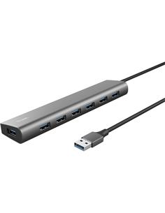 TRUST Hub 7xUsb 3.2 Gen 1 Halyx Con Toma TIpo C Para Alimentarlo (Alimentador No Incluido)