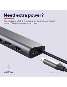 TRUST Hub 7xUsb 3.2 Gen 1 Halyx Con Toma TIpo C Para Alimentarlo (Alimentador No Incluido)
