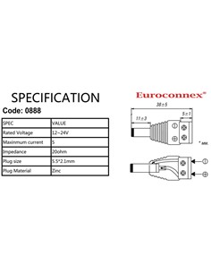 EUROCONNNEX Conector Jack Alimentacion Con Tornillo 0888