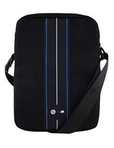 BMW Bandolera Para Tableta 9/10" Negra Con Raya Azul Blanca