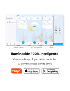 KSIX Bombilla Inteligente Wifi Smart Led Bulb 9W,806 Lumenes,E27 A60 Blanca Compatible Alexa Google