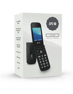 SPC Telefono Movil TITAN Negro Dual Sim, Linterna, Teclas Grandes XXL, Radio Fm,Volumen Alto 2407