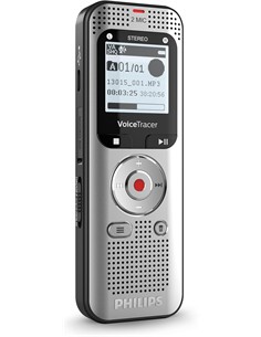 PHILIPS Grabadora de Voz Digital DVT2015 Con 2 Microfonos,MP3,Radio Fm, 8Gb,Con Auriculares SEMBLEY