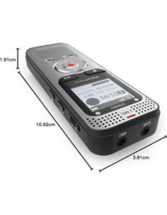 PHILIPS Grabadora de Voz Digital DVT2015 Con 2 Microfonos,MP3,Radio Fm, 8Gb,Con Auriculares SEMBLEY