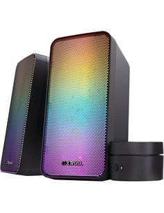 TRUST Altavoces Gaming Para PC WEZZ GXT 611 Con Iluminacion RGB Alimentacion USB 12W