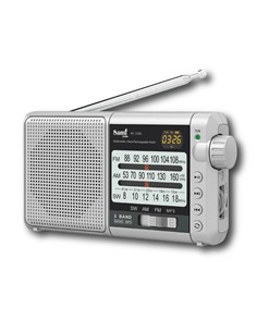 SAMI Radio Analogica FM/AM/SW Recargable RS-12205,Micro Sd,DSP,Jack 3.5mm,Tipo C,Bat,1200mha