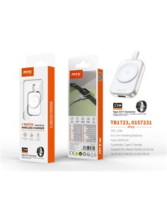 MTK Cargador Inalambrico para Iwatch TB1723 Con Conector Tipo C/H