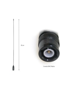 KOMUNICA Antena Walkie VHF-UHF+ RX PWR-TA-36-BNC 144/430MHz  36CM,10W Conector BNC