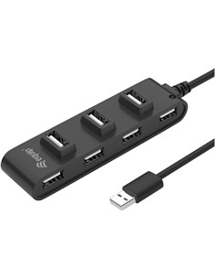 EQUIP Hub Usb A a 7xUsb A 2.0 Negro 128957